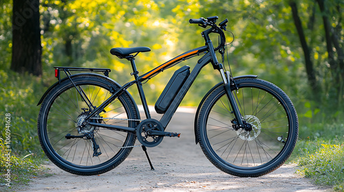 Modern electric bike with battery