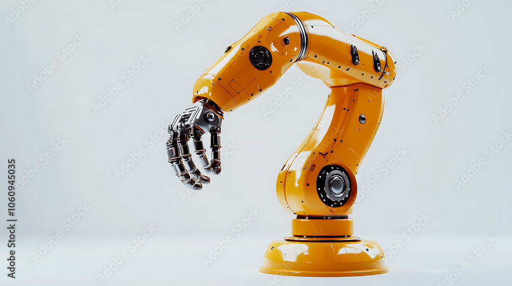 robotic arm 3d on white background, Mechanical hand, Industrial robot manipulator, Modern industrial technology robotic arm 3d on white background, Mechanical hand, Industrial robot manipulator, Modern industrial technology