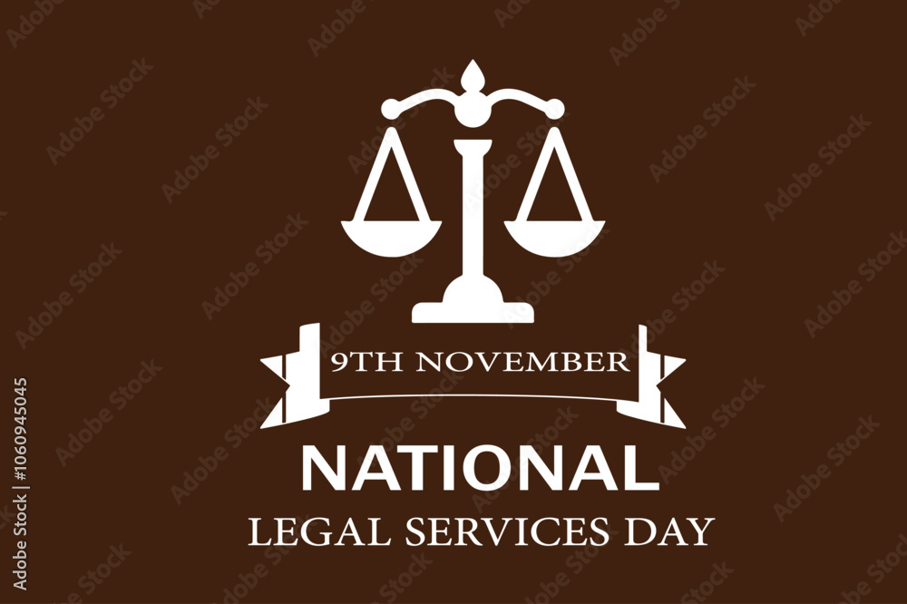 National Legal Services Day, National Legal Services Day, 9th November, vector graphic National Legal Services Day held on 9 November