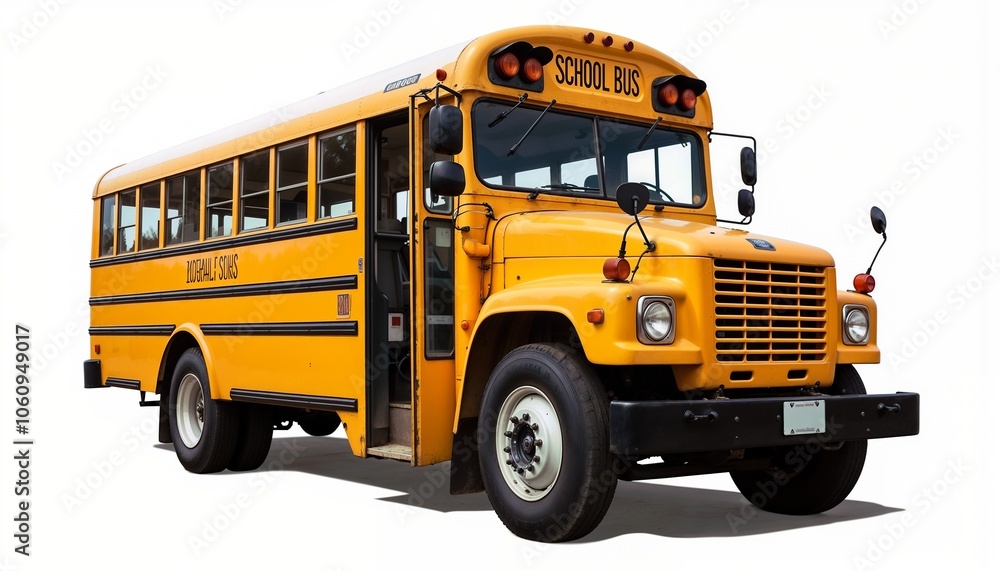Big yellow school bus, symbol of education and public transportation Big yellow school bus, symbol of education and public transportation