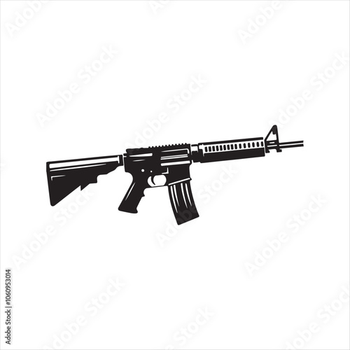 rifle isolated on white