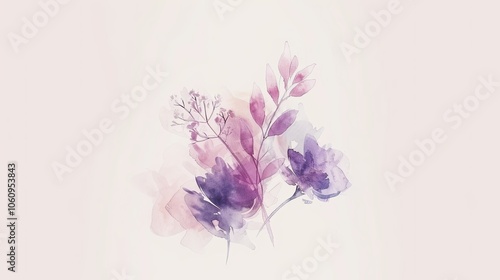 cute watercolor floral bouquet 