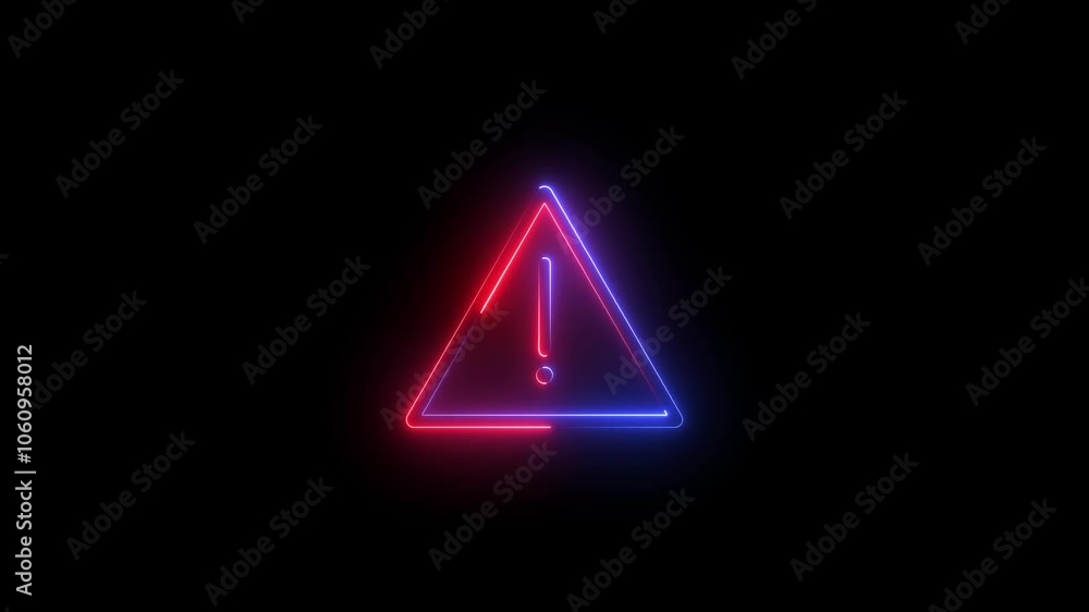 Danger road warning sign symbol. Warning icon animation. Danger sign. Danger road warning sign symbol. Warning icon animation. Danger sign.