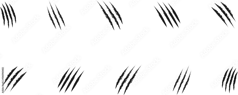 Animal Claw scratches icon vector. Vector illustration of animal claw scratches isolated on transparent background. Animal Claw scratches icon vector. Vector illustration of animal claw scratches isolated on transparent background.