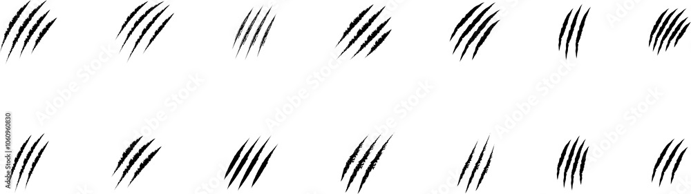 Animal Claw scratches icon vector. Vector illustration of animal claw scratches isolated on transparent background. Animal Claw scratches icon vector. Vector illustration of animal claw scratches isolated on transparent background.