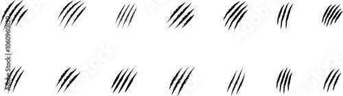 Animal Claw scratches icon vector. Vector illustration of animal claw scratches isolated on transparent background.
