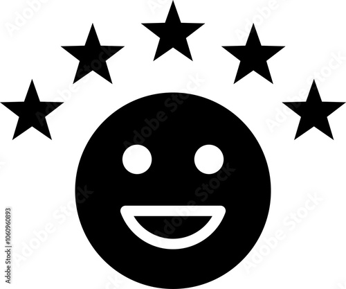 Customer experience vector icon. 1 to 5 star satisfaction rating vector icon sign, work experience symbol. photo