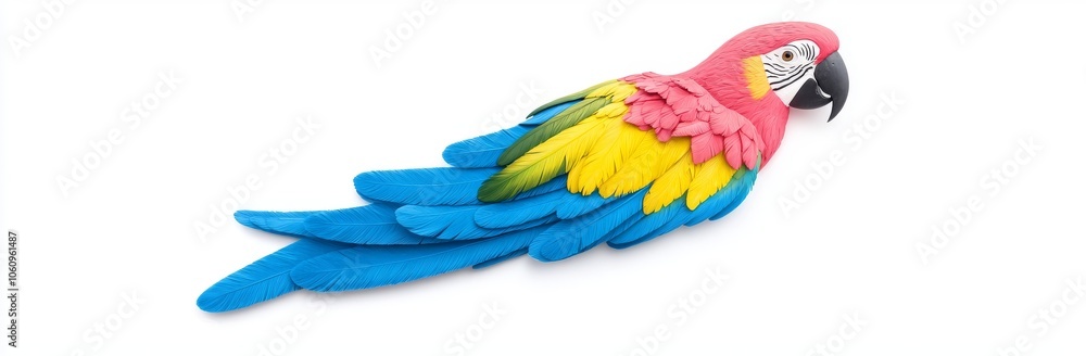 Obraz premium A pair of parrot wings isolated on a transparent background - Stock Image