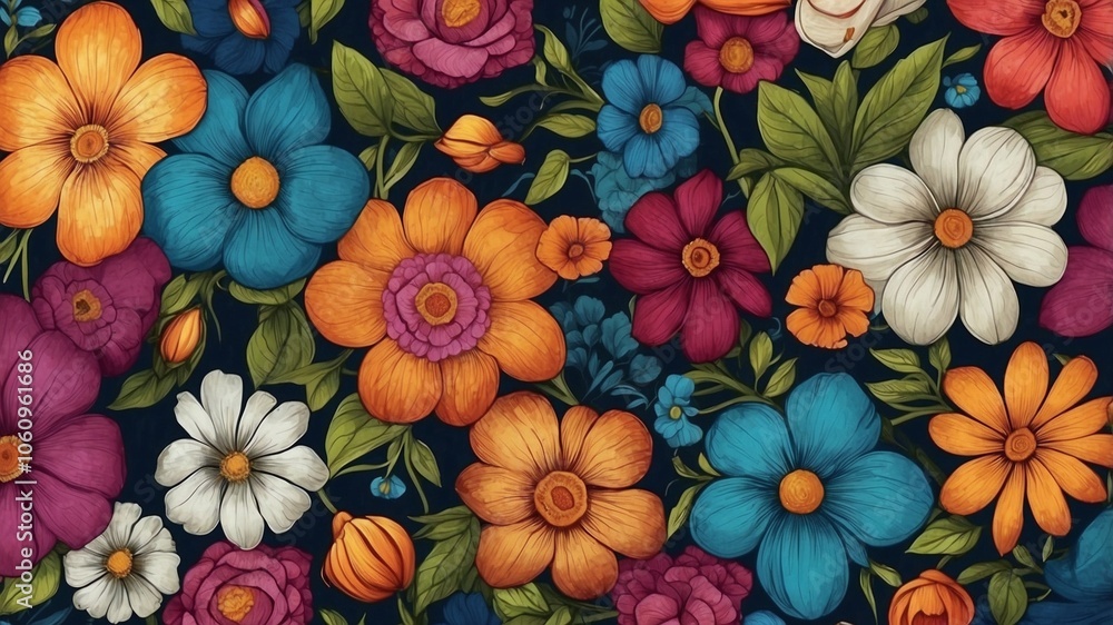 vibrant flower pattern background wallpaper vibrant flower pattern background wallpaper