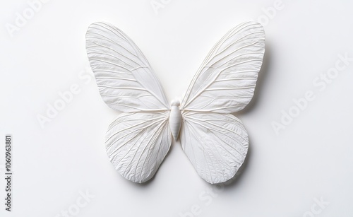 Various cicada wings isolated on a white background