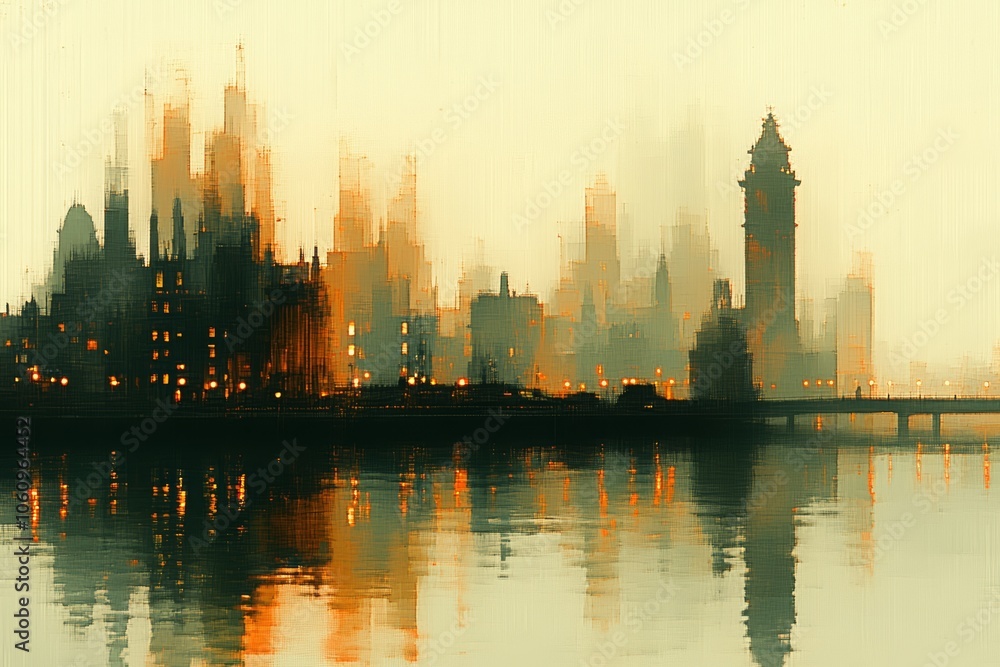 Obraz premium Futuristic abstract background, AI generated