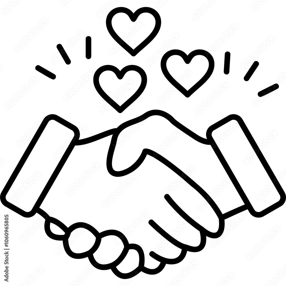 Fototapeta premium Hand Shake Icon