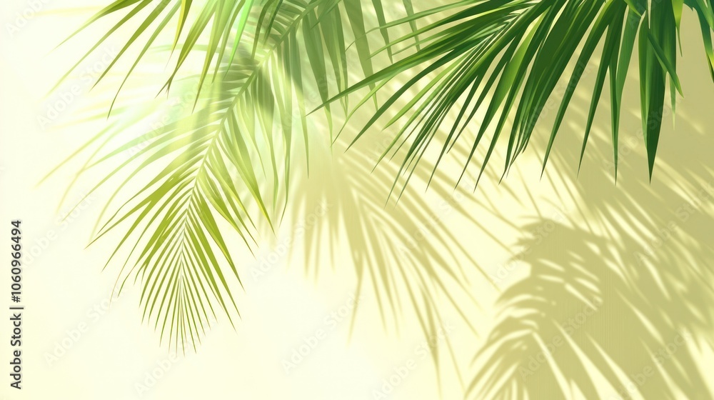 Obraz premium Palm Leaves and Shadow