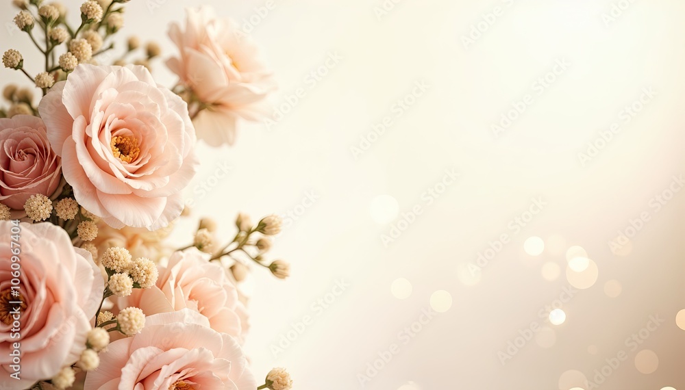 Light pink rose background with place for text. Light pink rose background with place for text.