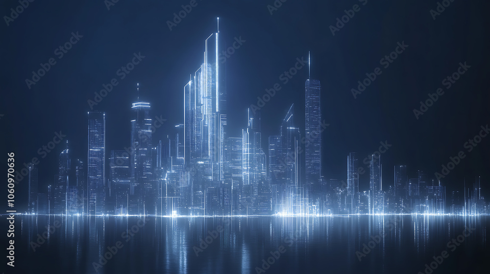 digital twin of smart city with futuristic technology elements urban innovation concept digital twin of smart city with futuristic technology elements urban innovation concept