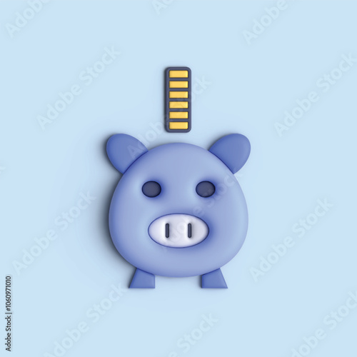 3D icon piggy bank