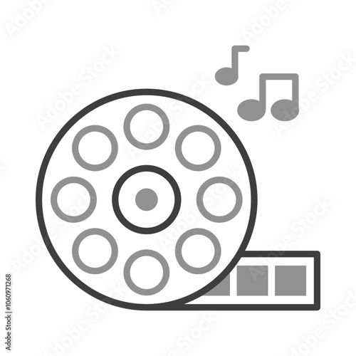 Film Reel Representing Cinema and Entertainment. Creative Media and Storytelling