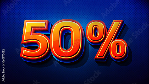 modern 3d text effect 50% OFF 3d rendering with background