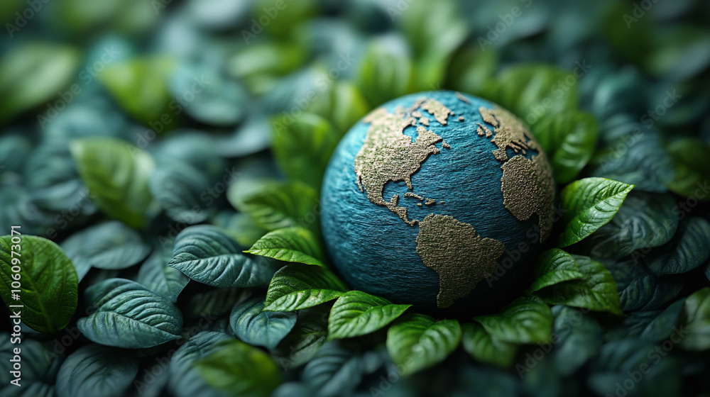 Planet Earth is Green. 3D Background for World Day. Conceptual Design for Climate Care, Recycling and Environmental Protection. Green Planet Earth Globe Planet Earth is Green. 3D Background for World Day. Conceptual Design for Climate Care, Recycling and Environmental Protection. Green Planet Earth Globe