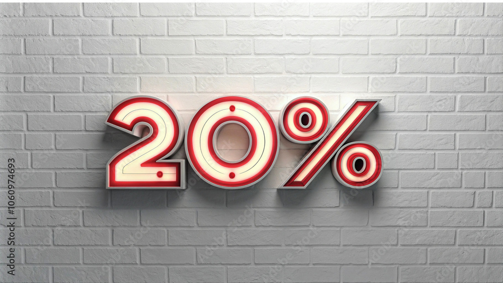 modern 3d text effect 20% OFF 3d rendering with background modern 3d text effect 20% OFF 3d rendering with background