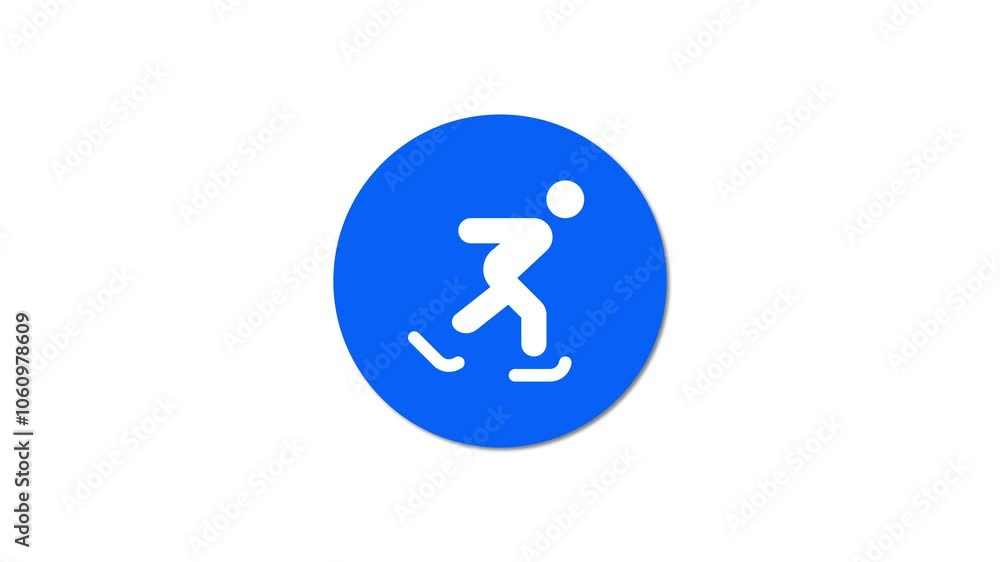 Speed skating icon. Skating sport icon in flat style. Speed skating icon. Skating sport icon in flat style.