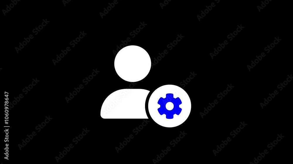 User or profile icon with setting icon.