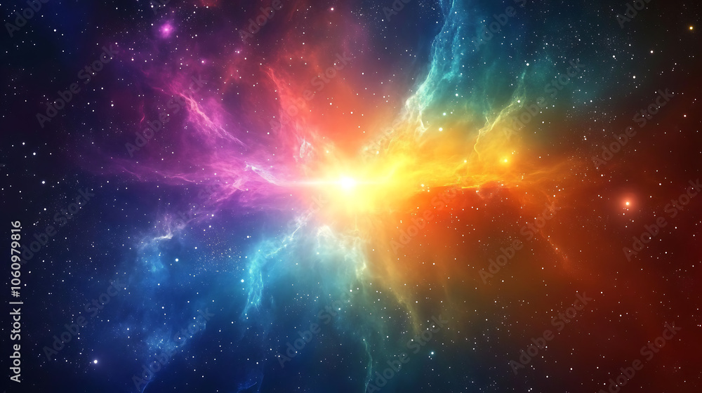 Fototapeta premium colorful space galaxy with supernova nebula abstract background