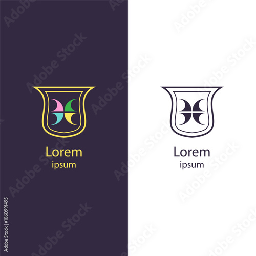 Logo-382
Luxury emblem logo with symmetrical cross inside a refined crest, ideal for lifestyle brands, fashion, vintage labels, or premium identity. Editable vector format.