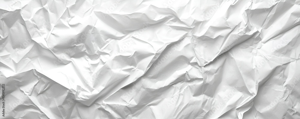 Obraz premium White crumpled paper texture background.