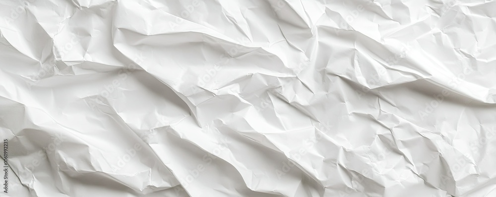 Obraz premium White crumpled paper texture background.