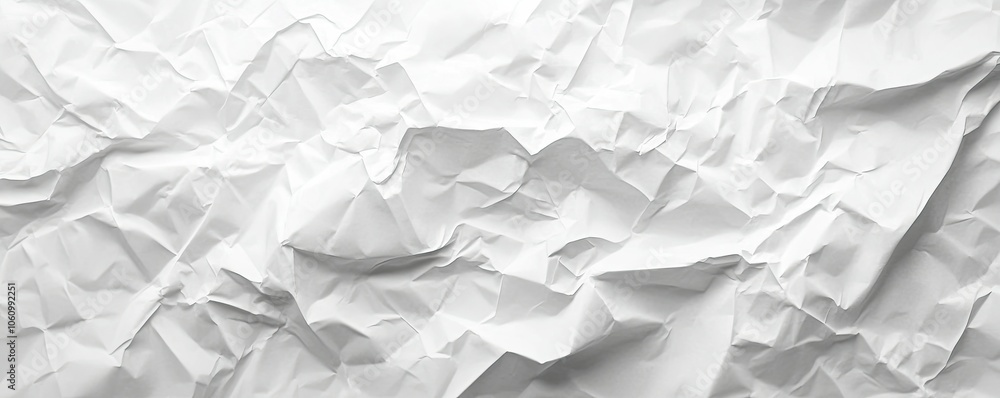 Obraz premium White crumpled paper texture background.