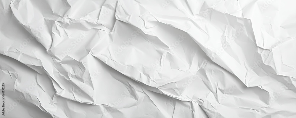 Obraz premium White crumpled paper texture background.