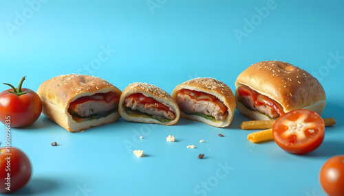 Bad food isolated with white shades, png