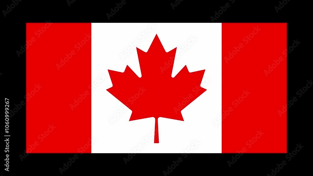 Canada Country Flag Shapes and Elements Construction Animation Canada Country Flag Shapes and Elements Construction Animation