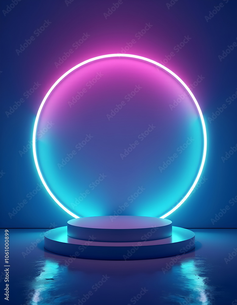 A pastel circular podium with vibrant pink and blue gradient tones,illuminated by soft,diffused light. Clean, modern aesthetic, vibrant colors, and minimalistic design, scene for products. A pastel circular podium with vibrant pink and blue gradient tones,illuminated by soft,diffused light. Clean, modern aesthetic, vibrant colors, and minimalistic design, scene for products.