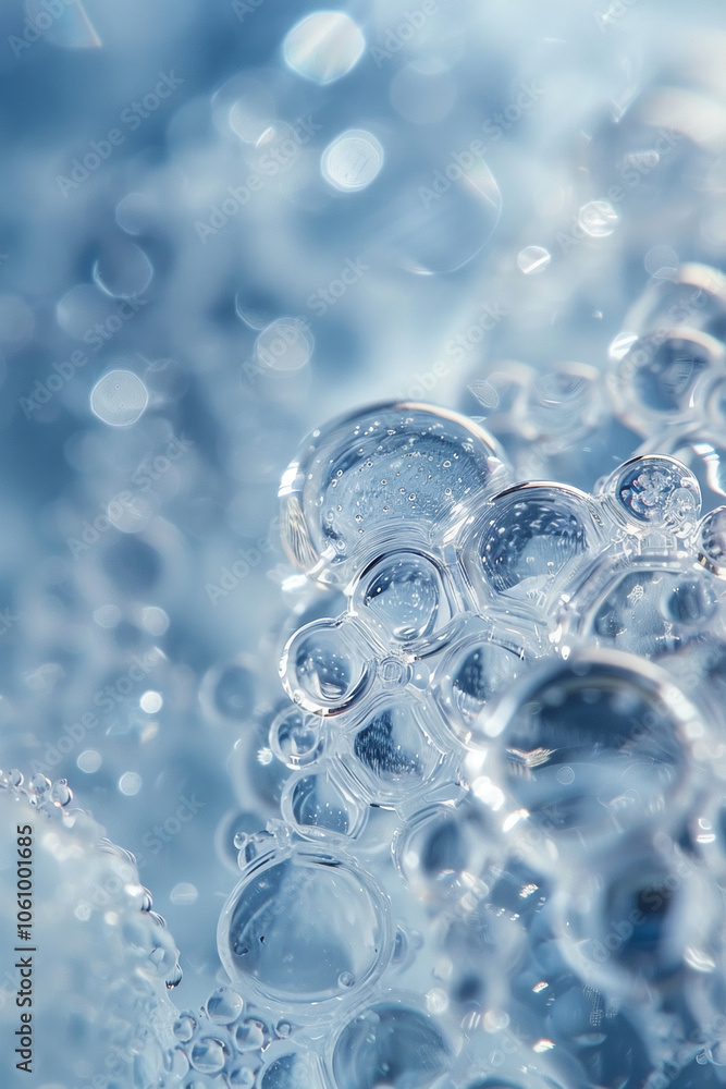 A close-up of water bubbles forming on a surface A close-up of water bubbles forming on a surface