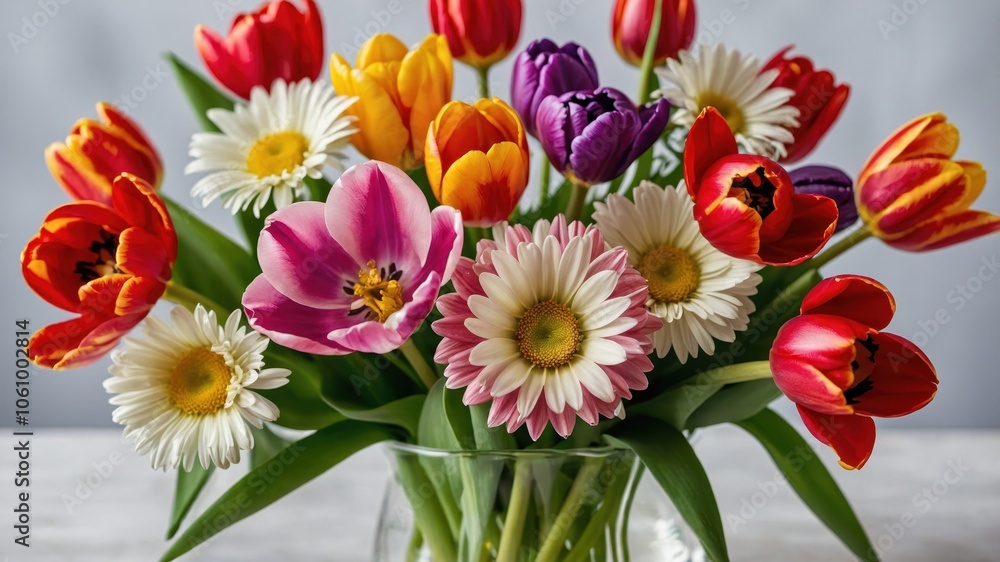 A closeup of a vibrant arrangement of colorful flowers, showcasing their intricate petals and rich hues, perfect for brightening any space and celebrating nature's beauty A closeup of a vibrant arrangement of colorful flowers, showcasing their intricate petals and rich hues, perfect for brightening any space and celebrating nature's beauty