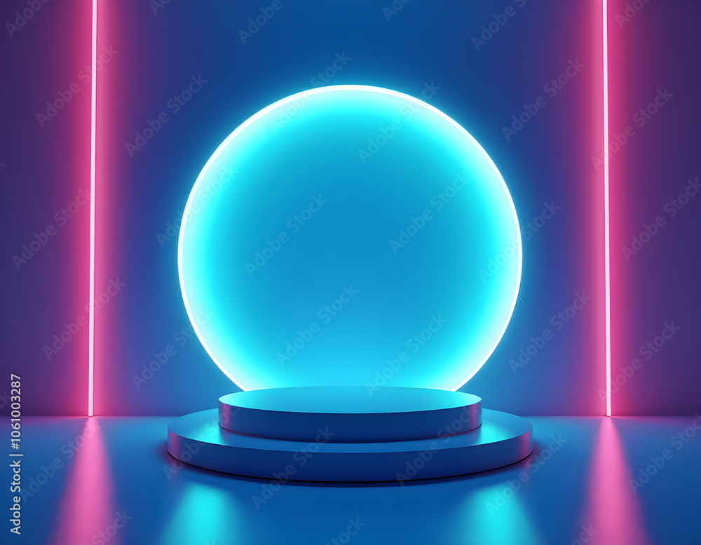 A pastel circular podium with vibrant pink and blue gradient tones,illuminated by soft,diffused light. Clean, modern aesthetic, vibrant colors, and minimalistic design, scene for products. A pastel circular podium with vibrant pink and blue gradient tones,illuminated by soft,diffused light. Clean, modern aesthetic, vibrant colors, and minimalistic design, scene for products.