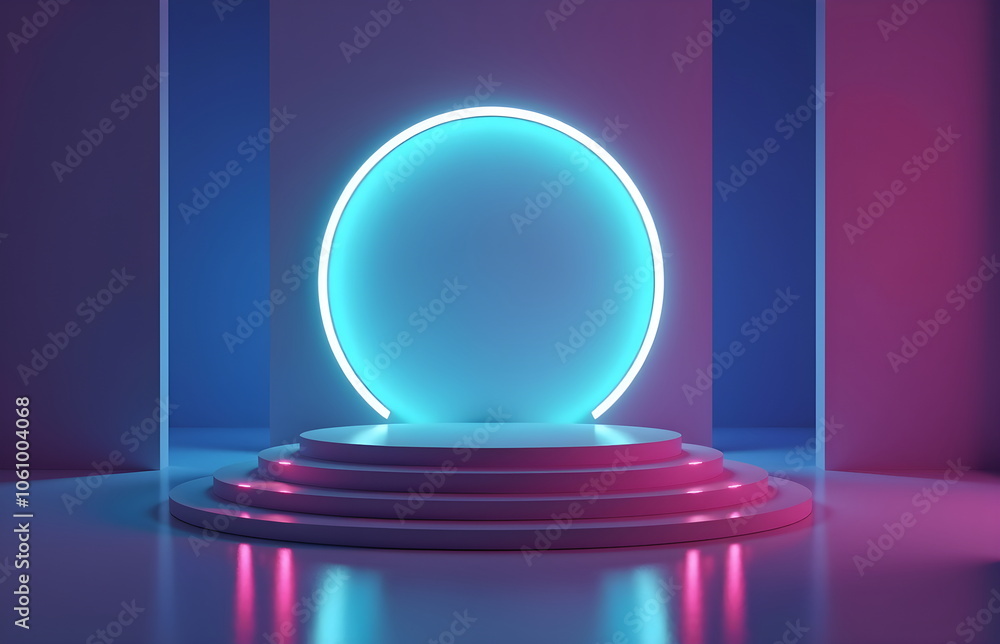 A pastel circular podium with vibrant pink and blue gradient tones,illuminated by soft,diffused light. Clean, modern aesthetic, vibrant colors, and minimalistic design, scene for products. A pastel circular podium with vibrant pink and blue gradient tones,illuminated by soft,diffused light. Clean, modern aesthetic, vibrant colors, and minimalistic design, scene for products.