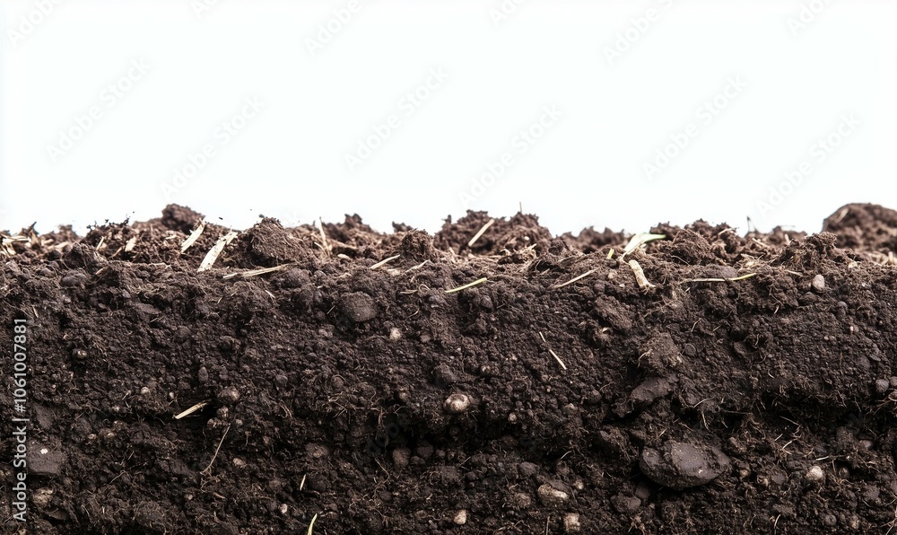 Soil layers isolated on white background Soil layers isolated on white background