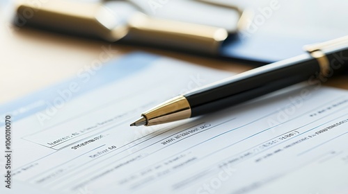 Close-up of an interest rate analysis form next to a credit score report and a pen on a professional desk, illustrating mortgage affordability assessment