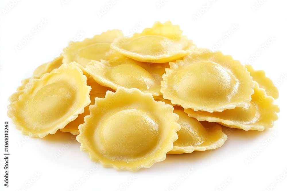 A close-up shot of fresh ravioli pasta, ready to be cooked. Enjoy the authentic Italian flavor and experience the joy of homemade comfort food. A close-up shot of fresh ravioli pasta, ready to be cooked. Enjoy the authentic Italian flavor and experience the joy of homemade comfort food.