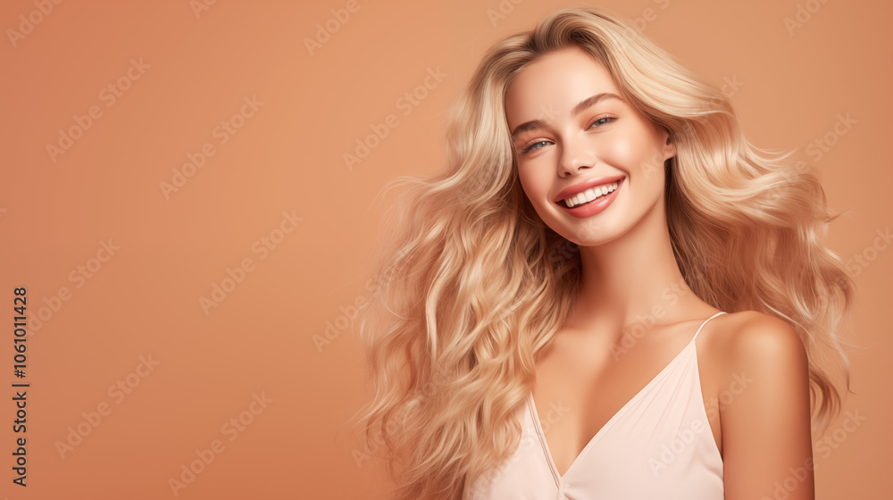 Portrait of a Smiling Woman with Long Blonde Hair – Beauty and Happiness Concept
Portrait of a Smiling Woman with Long Blonde Hair – Beauty and Happiness Concept