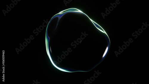 Abstract 3D horizontal website screen futuristic shape chrome holographic iridescent prism shape liquid oil gasoline bubble sphere blob fluid gradient colors black backgrounds 4K innovative wallpaper