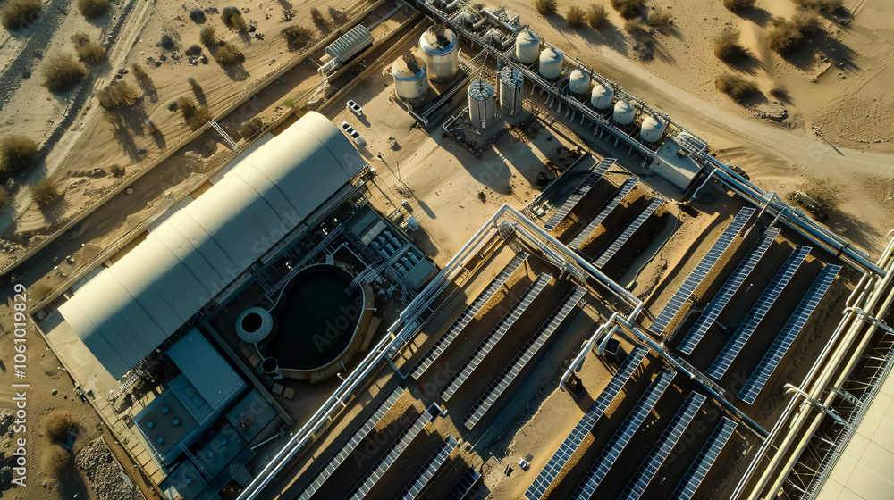 In the arid deserts of the Middle East, solar-powered desalination plants utilize sunlight to convert seawater into clean drinking water, offering a sustainable solution In the arid deserts of the Middle East, solar-powered desalination plants utilize sunlight to convert seawater into clean drinking water, offering a sustainable solution