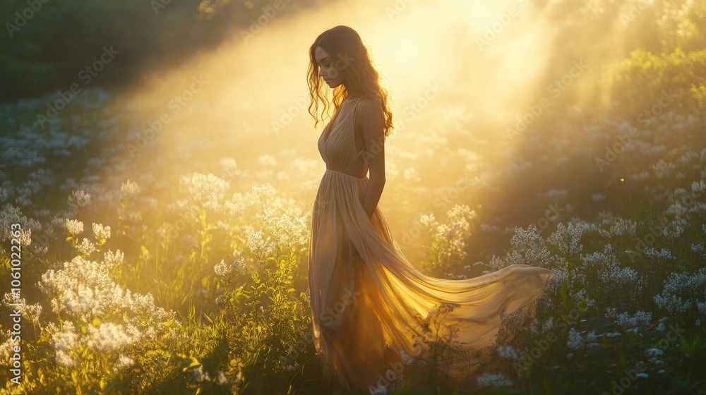 Stylish Outdoor Portrait of Model in Soft Light Stylish Outdoor Portrait of Model in Soft Light