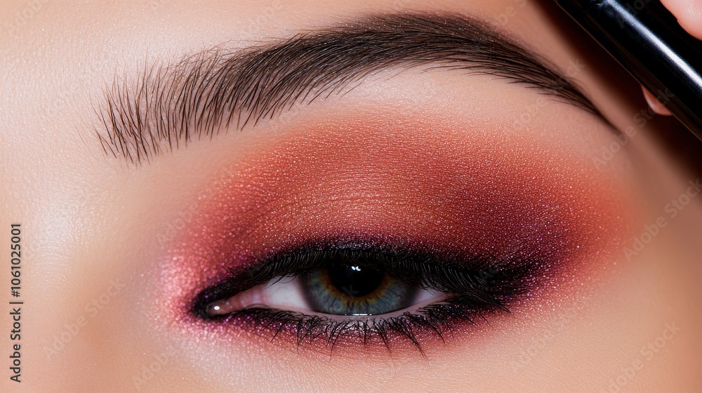 Fototapeta premium Bold Makeup Application Close-Up of Eye