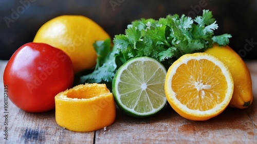 Citrus Fruits with Cilantro