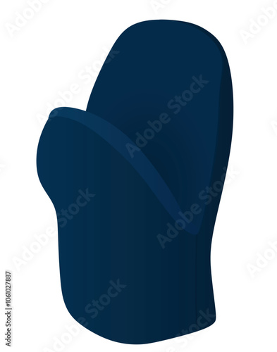 Blue cooking glove. vector illustration