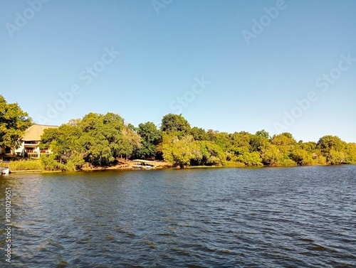 Wallpaper Mural Landscape in the Chobe river, Botswana Torontodigital.ca